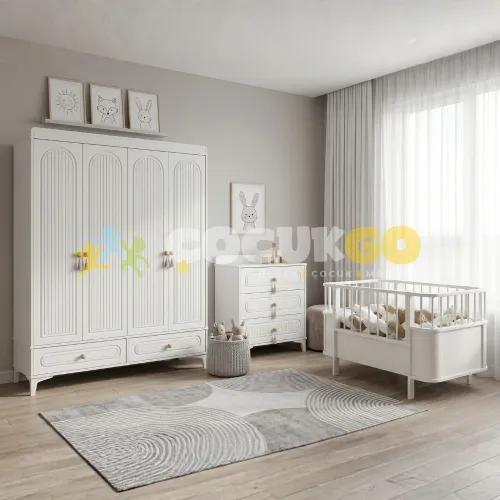 Çizgi Beyaz Bella 4K Çocuk Odası