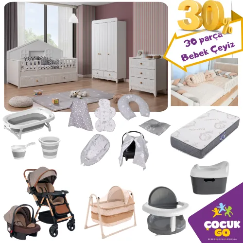Paris Beyaz Bebek Çeyiz Seti