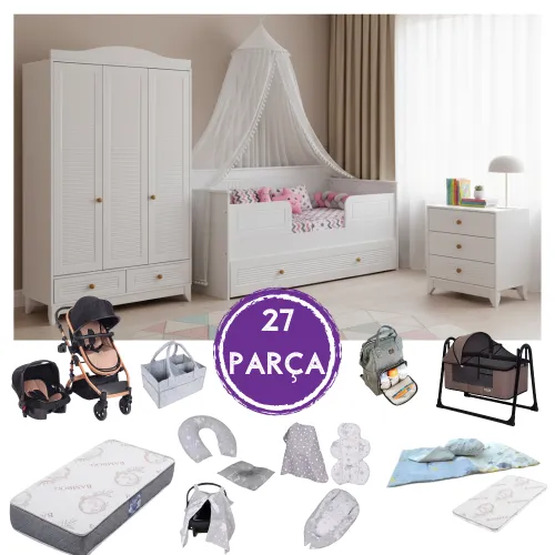 Nova Beyaz Bebek Çeyiz Paketi