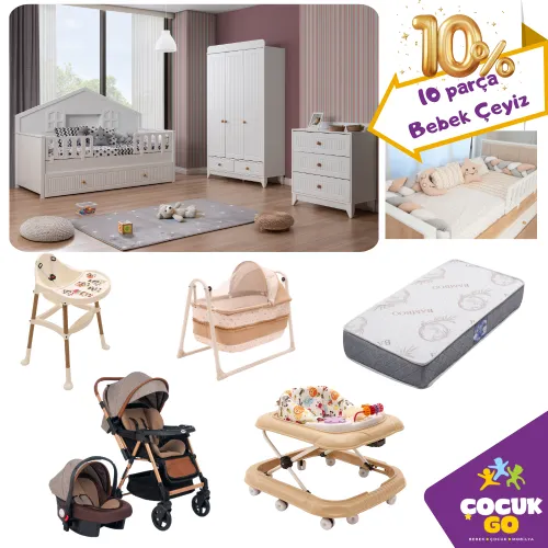 Paris Beyaz Bebek Çeyiz Paketi