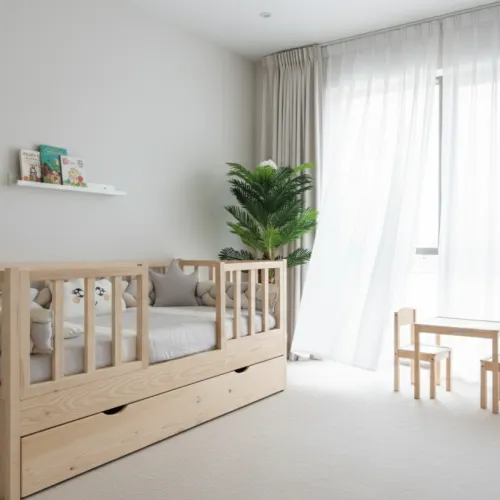 Pino Yavrulu Ahşap Karyola