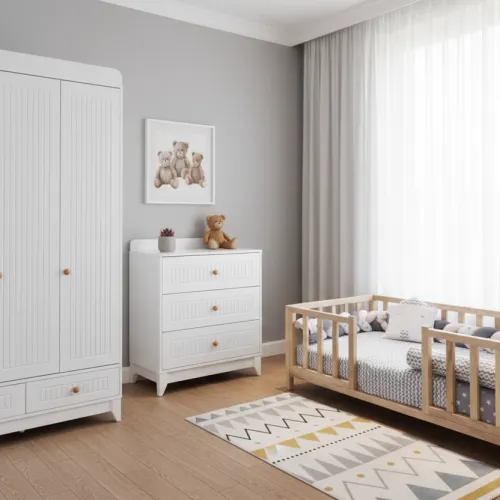 Paris Beyaz Pino Çocuk Odası 